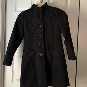 Girls black pea coat